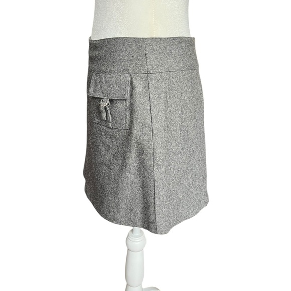 Vintage Gray Y2K Wool-Blend Mini Skirt 30 Waist - Picture 3 of 4